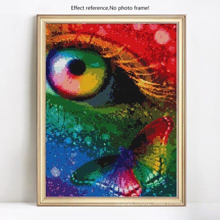 Peinture diamantée avec papillons, photos de strass, broderie diamant, affichage complet 20X30 red