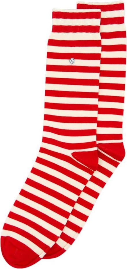 Alfredo Gonzales unisex sokken harbour stripes rood & wit