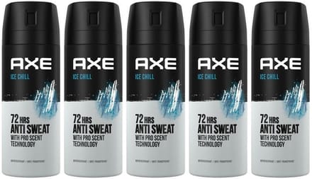 MULTI BUNDEL 5 stuks Axe Ice Chill DRY - deodorant - spray 150 ml