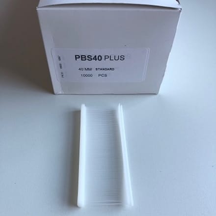 Textielpins 40mm standaard - 100/clip - PP - Verpakt per 10.000 stuks - PBS40 PLUS - Standard Micro Space