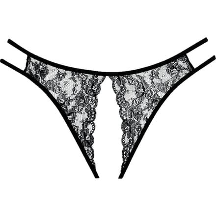 Adore Sweet Honey slip met open kruis – Zwart