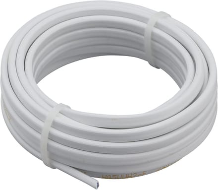 Ronde Elektrische Kabel H03VVH2-F 2x0.75mm² - 5 Meter Wit