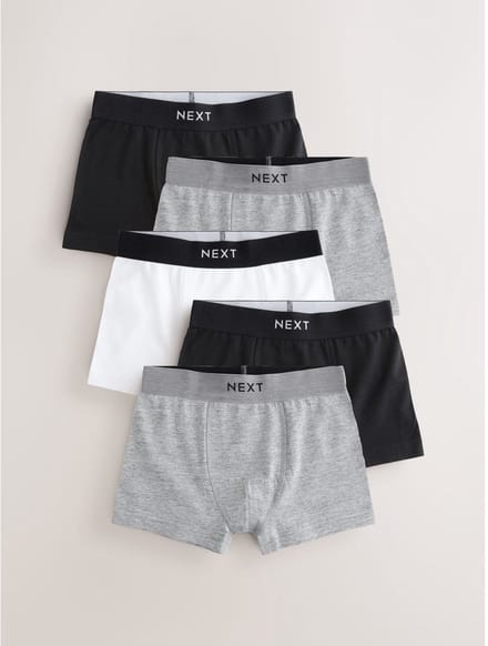 Next - Jongens - Set van 5 boxershorts - Zwart