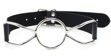 Smart Moves - Ring Gag - Maat L - PU Leer - Zwart