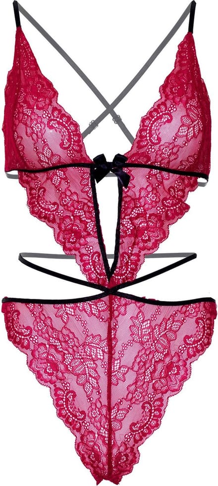 Kanten body voor dames Leg Avenue Scalloped Teddy