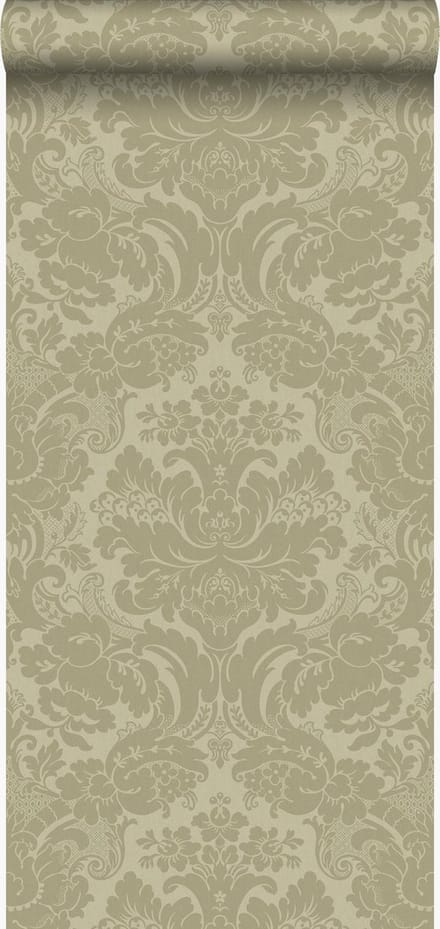 Origin Wallcoverings behang ornamenten kaki - 53 cm x 10.05 m - 347035