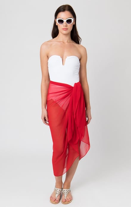 Pia Rossini Pia Rossini Sarong San002 RedSan002  - Red - 1size -