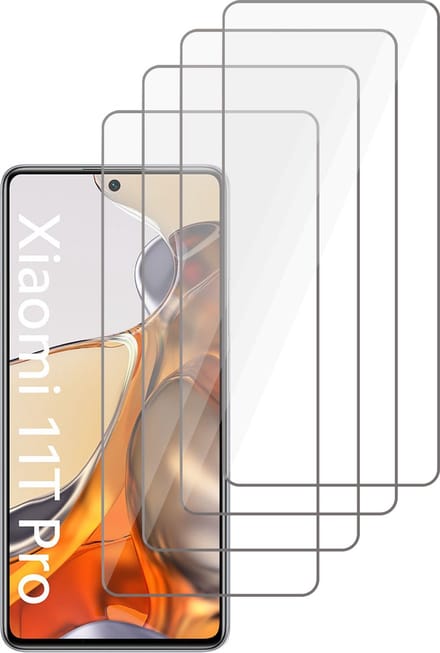 Screenprotector geschikt voor Xiaomi Mi 11T Pro - Beschermglas - Glas Screen Protector - 4 Stuks
