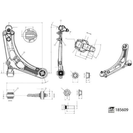 Draagarm, wielophanging FEBI BILSTEIN 185609