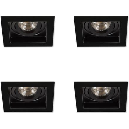 KS Verlichting Set Axl inbouwspots 4 stuks zwart