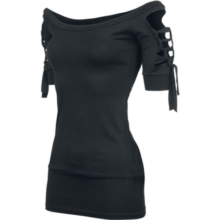 Outer Vision T-shirt - Kork - M tot XXL - voor Vrouwen - zwart