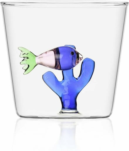 Ichendorf Milano - Waterglas Pink Fish Blue Seaweed - Waterglazen