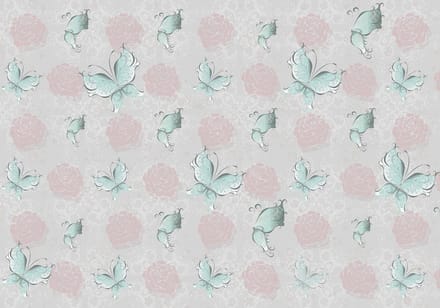 Poster | Roze , Turquoise | 104 x 70,5 cm