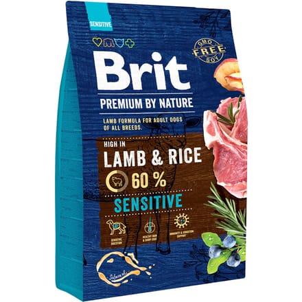 3kg Brit Premium by Nature Sensitive Lam & Rijst droog hondenvoer