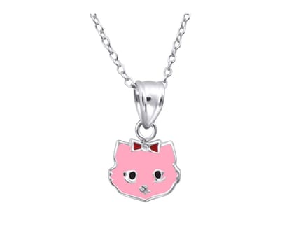 Ketting - Poes -Echt Zilver - Cadeau - Verjaardag - Communie