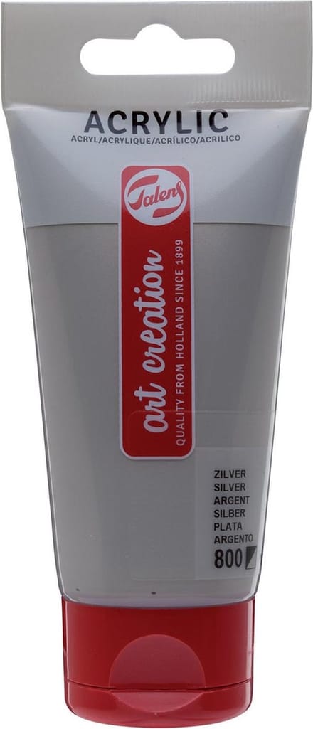 Acrylverf tac 800 zilver tube 75ml | 3 stuks