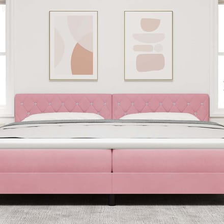 vidaXL - Hoofdbord - Roze - 200 - cm - Fluweel