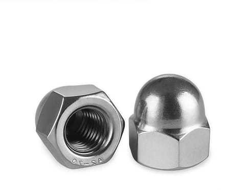Set van 25 M6 Blindmoeren - RVS Kapmoeren DIN 1587 - Hex Dome Moeren voor Schroeven en Draadstangen