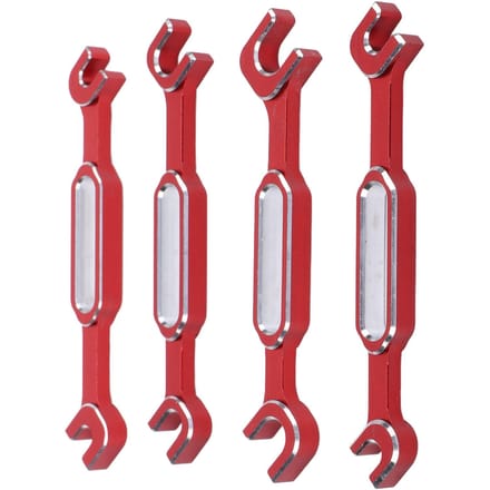 4PCS RC Spanner 3.0 3.2 3.5 3.7 4.0 5.0 5.5 6.0mm Aluminiumlegering Spanner Kogel rood