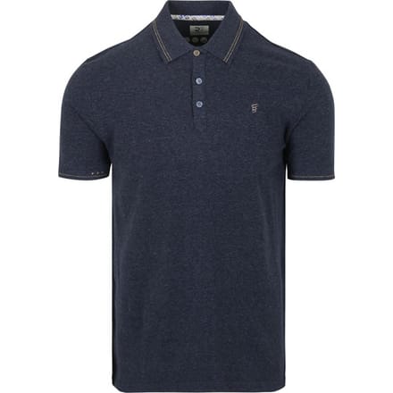 R2 Amsterdam Polo Soft Solid Blue - Maat S - Heren