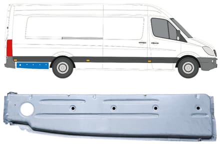 Reparatiepaneel achterspatbord voor Mercedes Sprinter 2006-2018 / Rechts