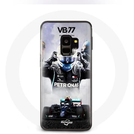 Case voor Samsung Galaxy S9 Plus Formule 1 Valtteri Bottas F1 Racing Driver Zwart