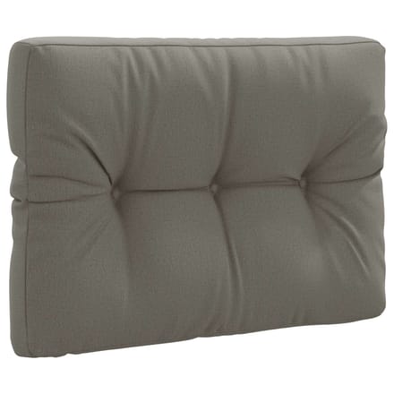 vidaXL - Palletrugkussen - VIANEN - 100% - Polyester - Grijs - 70 - x - 60 - x - 12 - cm