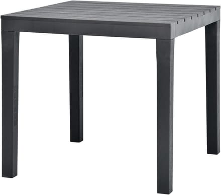 Tuintafel - Terrastafel - Buiten Eten - Lamellenblad ontwerp - 78 x 78 cm - Antraciet
