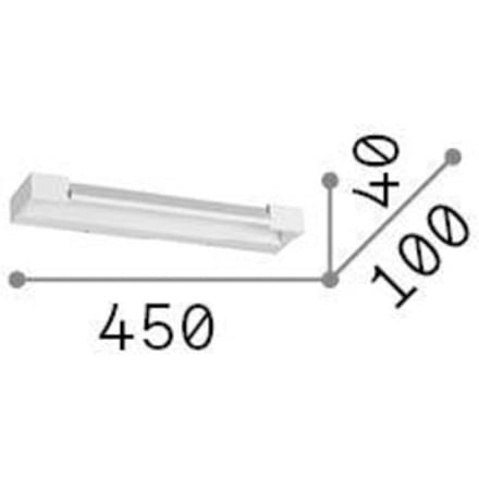 Ideal Lux LED wandlamp Balance zwart, metaal breedte 45 cm