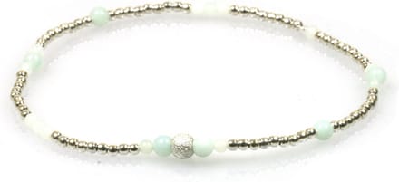 Heaven Eleven - dames - armband - 925 - Sterling - ZILVER - 1mm - mint - diamant steen