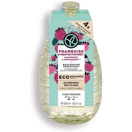 Yves Rocher Eco-Navulling Bad- en Douchegel Framboos & Pepermunt