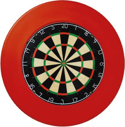Combideal - A-merk dartbord Bristle - dartbord - inclusief - dartbord surround - rood - Darts Set