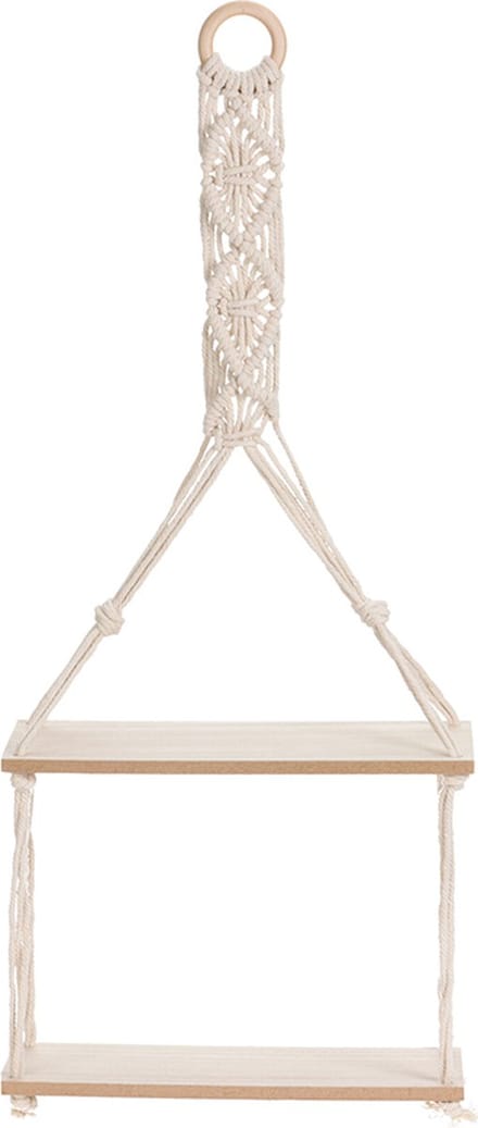 H&S Collection Wandrek met touwdecoratie 30x10x66 cm