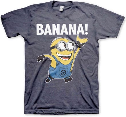 Minions Heren Tshirt -S- Banana! Blauw