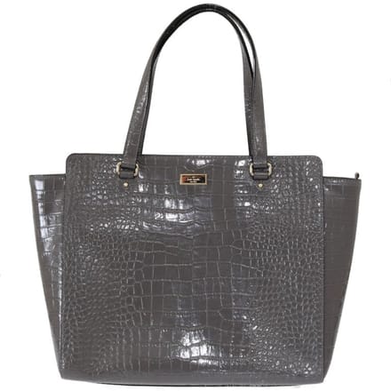 Kate Spade Grijze Croco Geëmbossede Leren Elissa Bristol Drive Tote Handtas