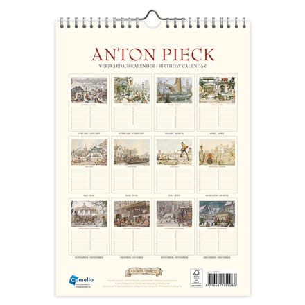 Anton Pieck A4 Het Veerhuis Verjaardagskalender