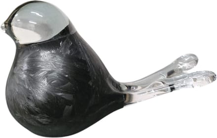 Mini Urn, Vogel - Glas - Zwart Frost - 50ml