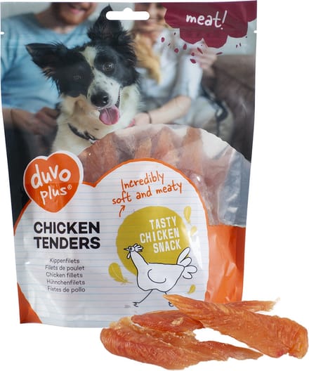 Duvo - Hondensnack - meat! Kippenfilets - ± 4 stuks per verpakking - 100g