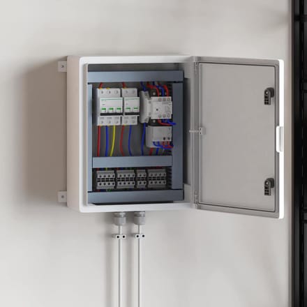 vidaXL - Besturingskast - Grijs - 47 - x - 24 - x - 50 - cm - ABS - Kunststof
