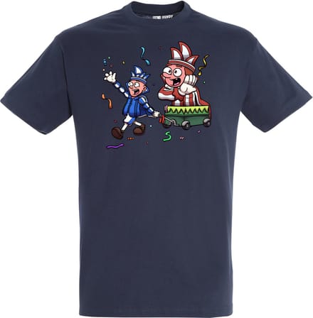 T-shirt Carnavalsoptocht | Carnaval | Carnavalskleding Dames Heren | Navy | maat M