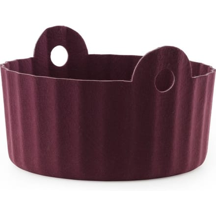 Normann Copenhagen Colu Basket Burgundy - opbergmand van gerecycled PET-vilt - Ø44 x H26,5 cm