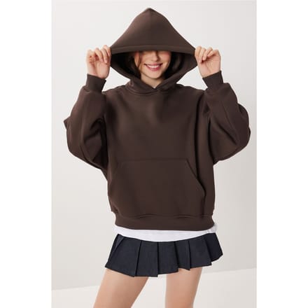 Oversized Hooded Sweatshirt met Zak