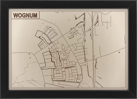 Houten stadskaart van Wognum