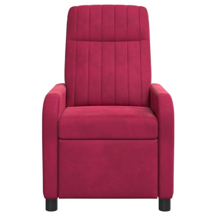 vidaXL - Recliner - Wijnrood - fluweel