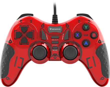 Genesis - NJG-1425 - Game controller - Gamepad - Mangan 200 - Bedraad -PC - Rood/Zwart