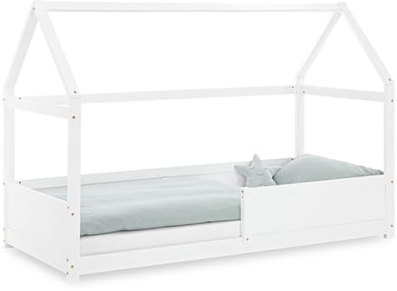 Homestyle4u Kinderbed - 90x200 cm - Wit - Huisbed - met lattenbodem