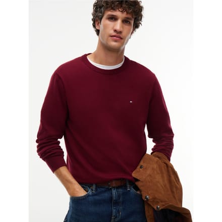 Tommy Hilfiger Tommy Hilfiger Pullover Pima Org Cotton/Cashmere Crew Neck Burgundy  M