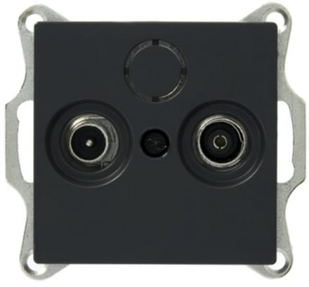 Schneider Electric - System - Wandcontactdoos - coax - stopcontact - universeel - antraciet