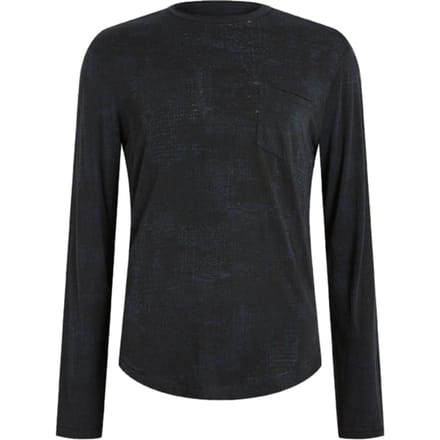 John Varvatos Atkins Ls Chipped Wall Printed Burnout C Officer Blue Größe: S | Longsleeves Outlet | Herren | Blau