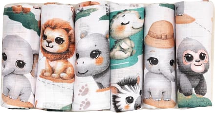 Omgoods - Hydrofiele Doeken Set 6 Stuks - 70x80 cm Katoen Oeko-Tex